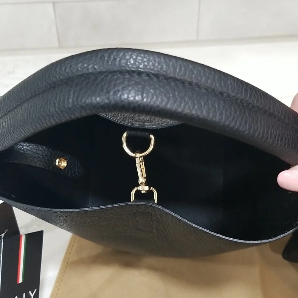 NWT! 🇮🇹 DV Diva’s bucket/Crossbody bag genuine leather - Picture 5 of 10
